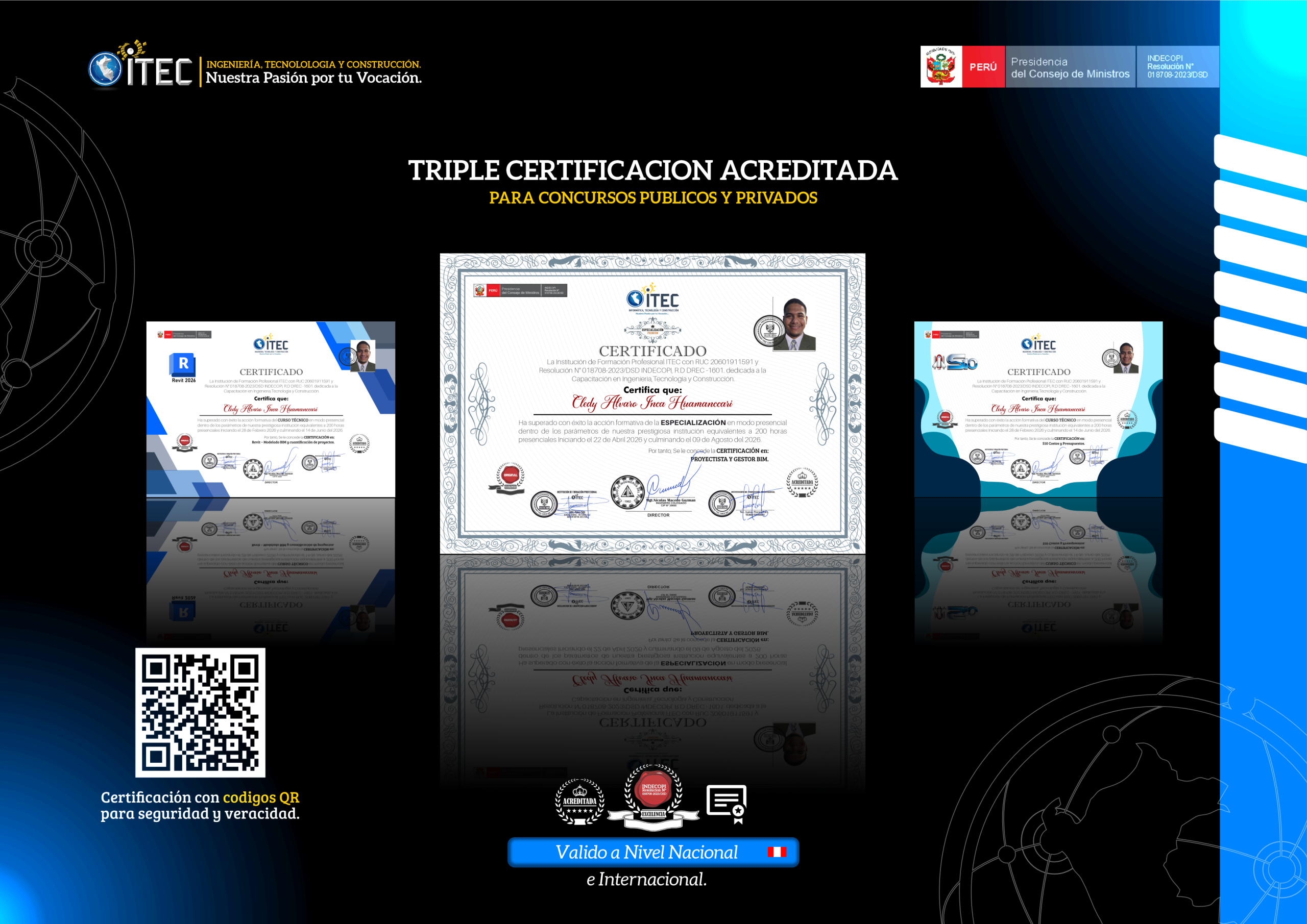 Certificación del curso Proyectista y Gestor BIM