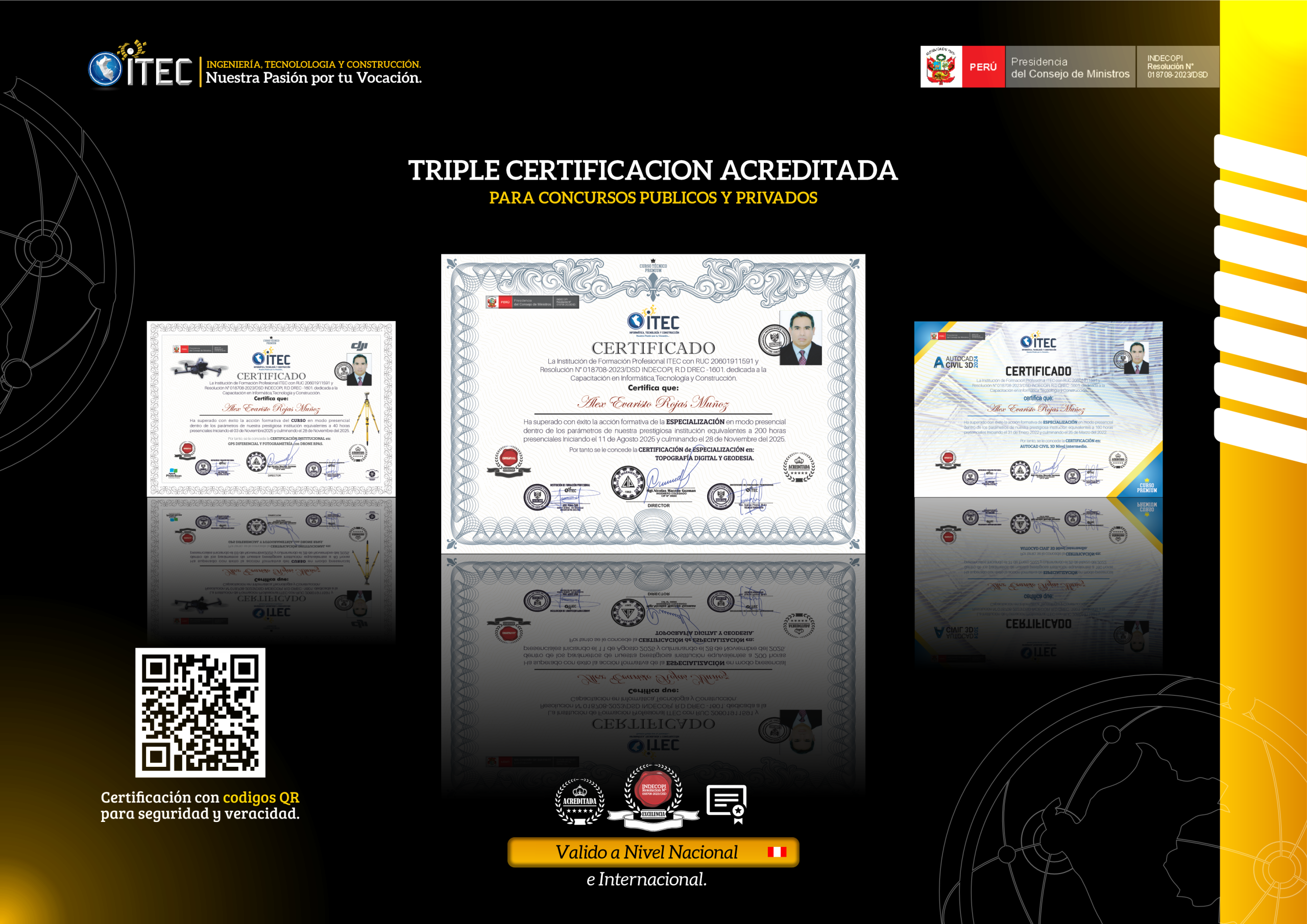 Certificación del curso Topografía Digital Aplicada